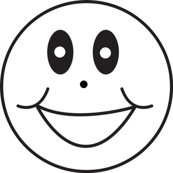 Веселый Смайл черно белый
