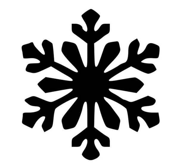 Снежинка трафарет для снега