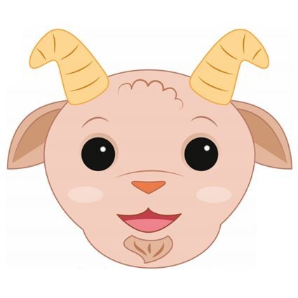 Маска козлика для детей