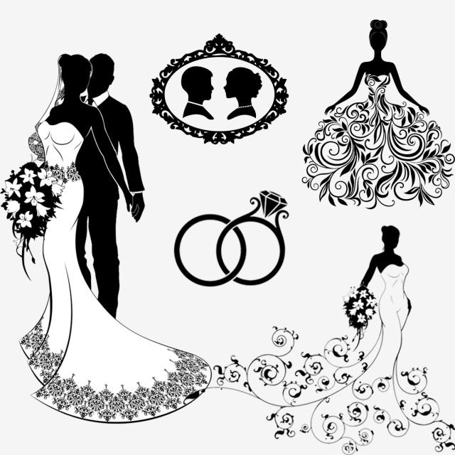 Свадьба силуэт