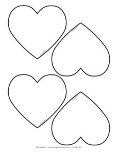 Сердце из фетра шаблон