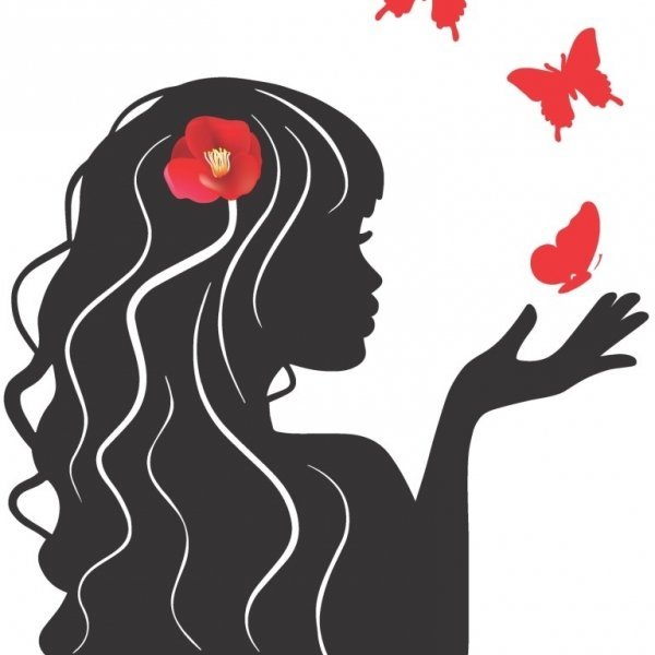 Трафарет девушки