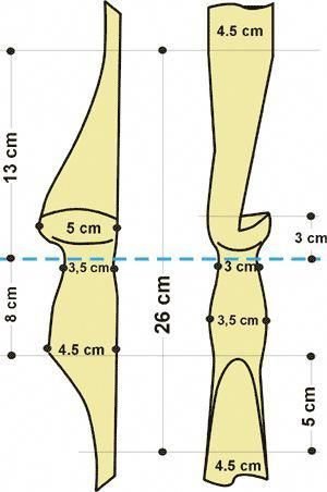 Рукоять для лука чертеж Размеры