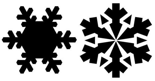 Трафарет снежинки на окно для искусственного снега