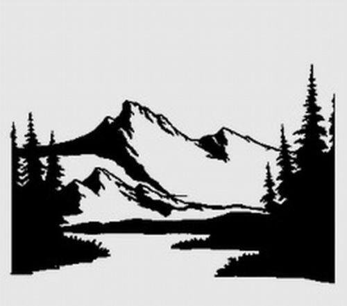 Пейзаж силуэт