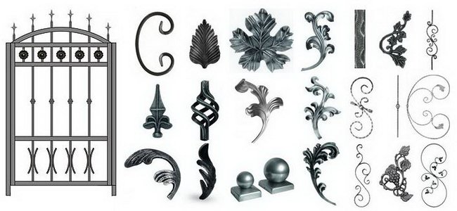 Ковка художественная элементы вектор