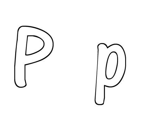 Шаблон буквы р маленькая