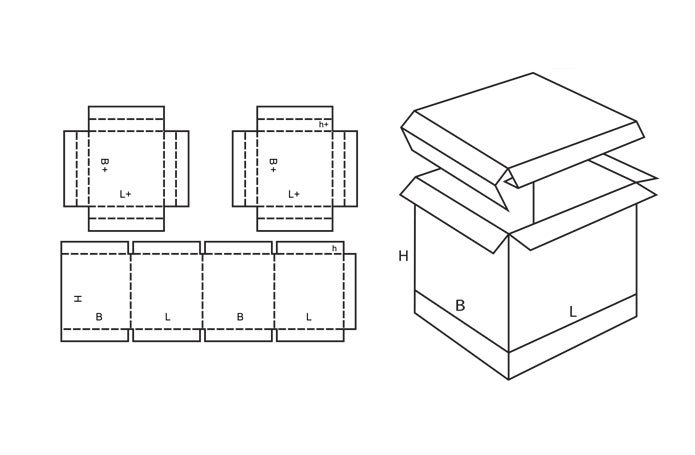 Развертка короба FEFCO 0441