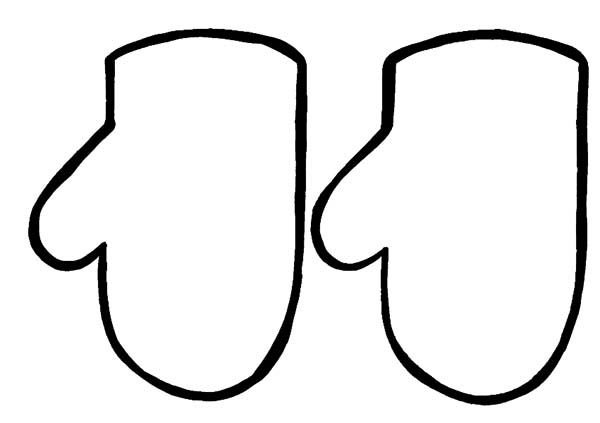 Рукавичка раскраска для детей