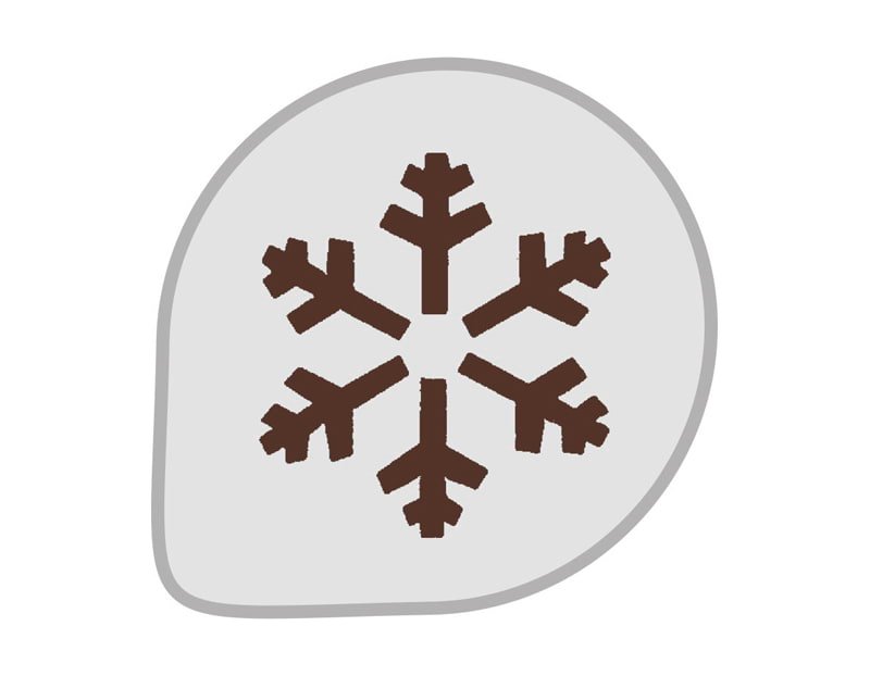 Новогодний трафарет снежинки на торт