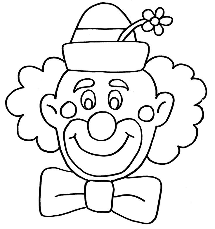Клоун раскраска для детей