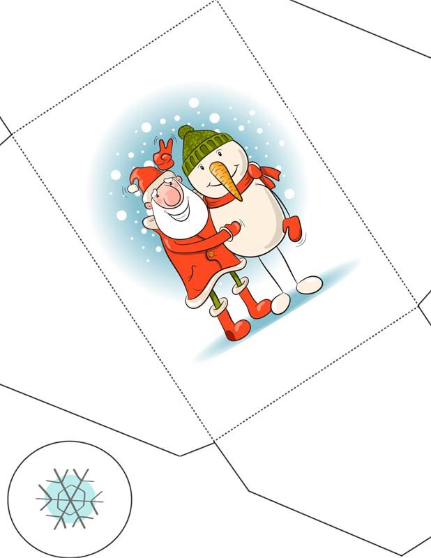 Подарочный конверт на новый год