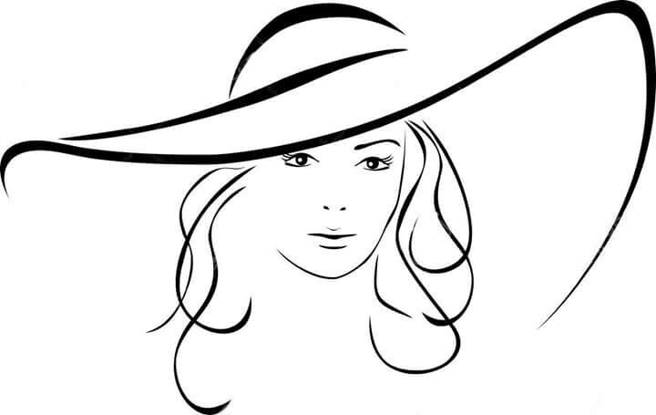 Контур женского лица