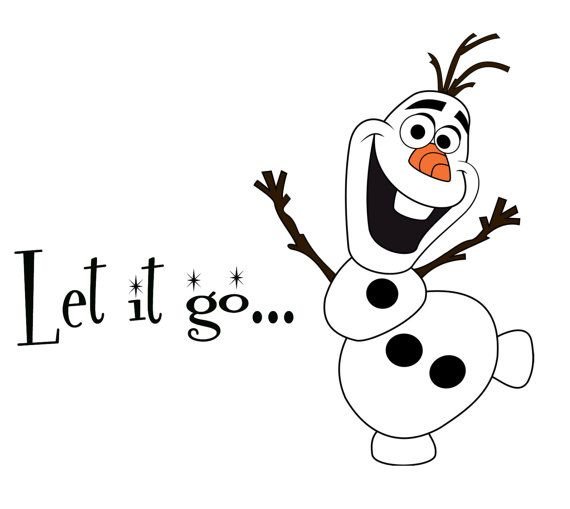 Олаф Снеговик контур