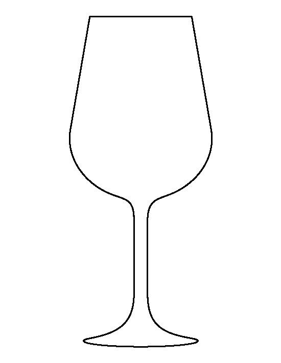 Бокал вина контур