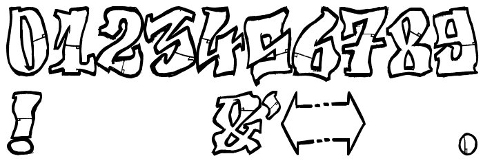 Цифры граффити русские