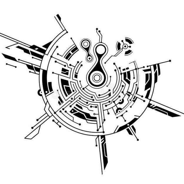 Футуристические тату эскизы