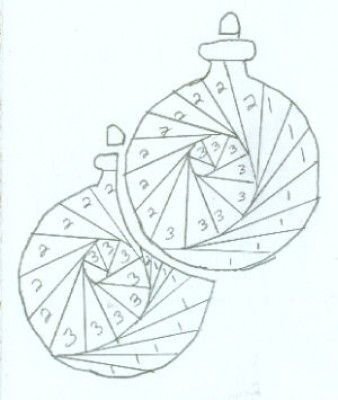 Айрис фолдинг елочный шар