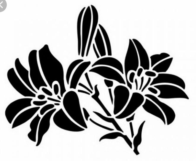 Трафареты для декора цветы