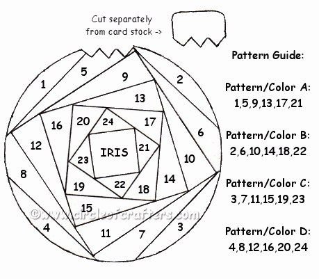 Схема Айрис фолдинг елочный шарик