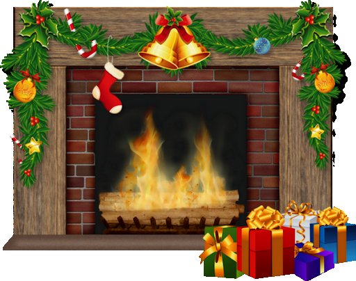 Новогодний камин для фотошопа