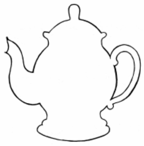 Шаблон чайника для росписи Гжель для детей