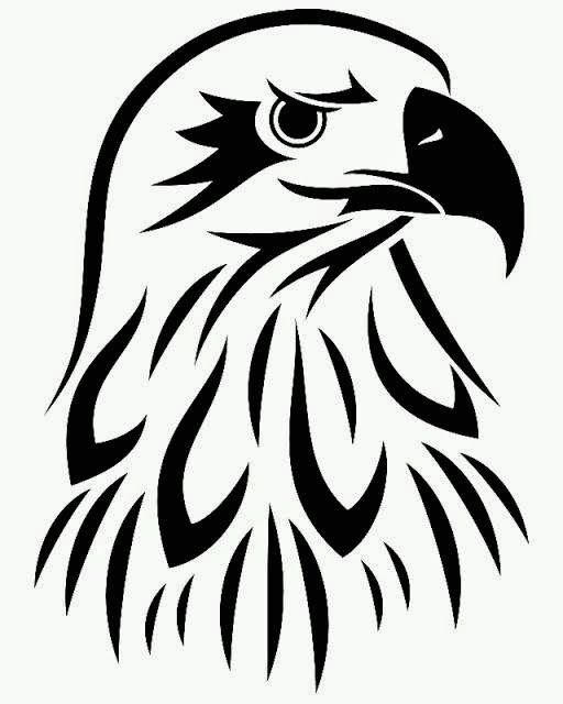 Трафарет орла для вырезания