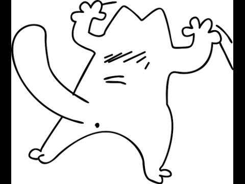 Котик трафарет