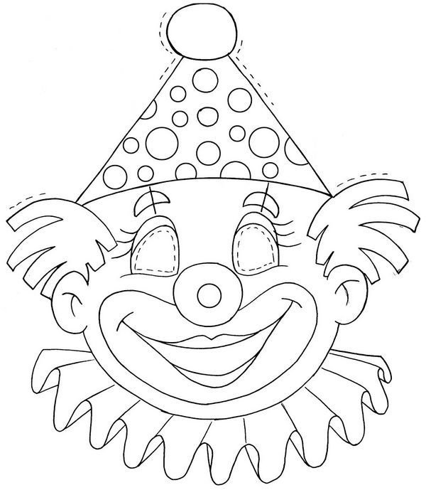 Клоун раскраска
