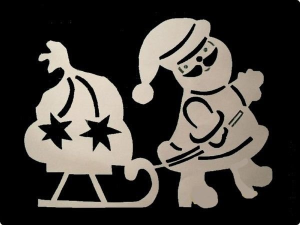 Вытынанки на окна новогодние