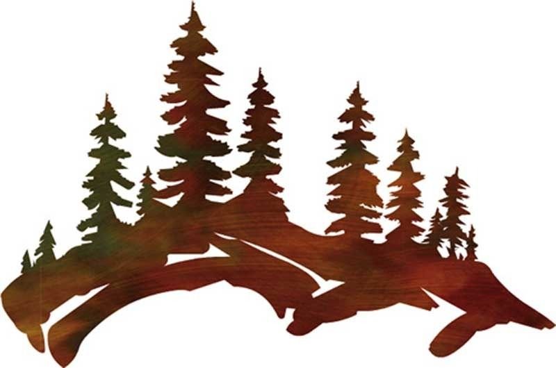 Силуэт леса