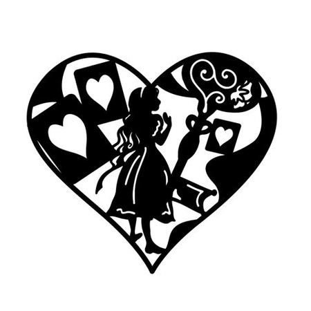 Алиса в стране чудес силуэт