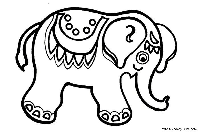 Трафарет Слонёнка для детей