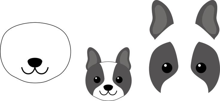 Мордочки животных для аппликации