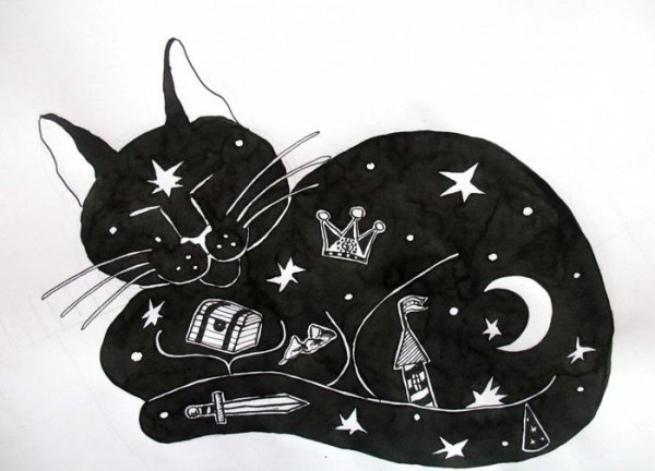 Рисунок кота Баюна