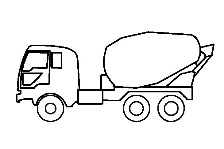 Бетономешалка раскраска для малышей