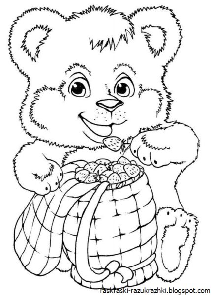 Раскраска "мишки"