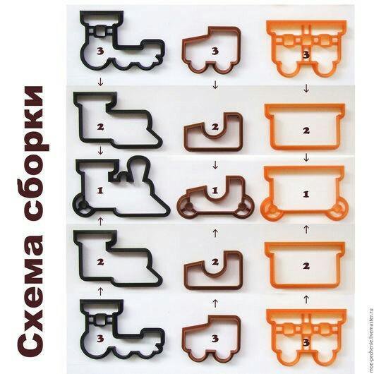 Паровоз из фетра выкройка