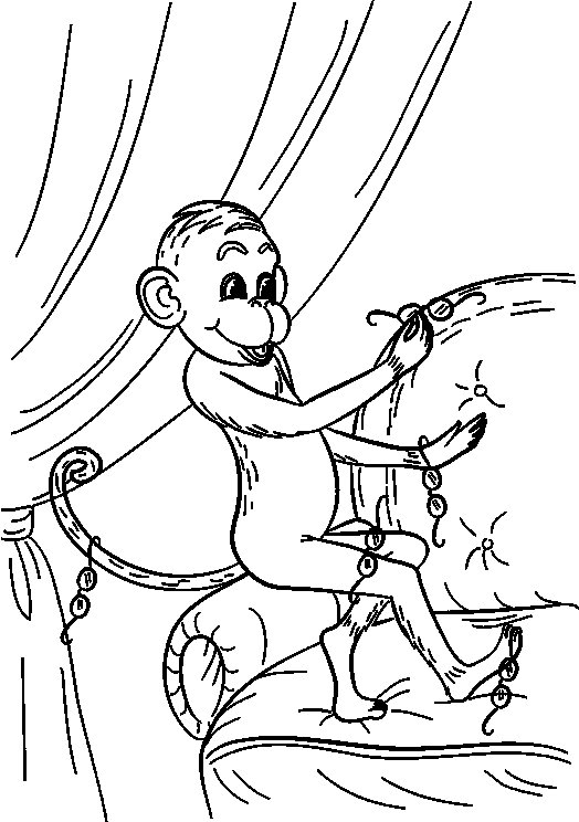 Раскраска обезьяна и очки