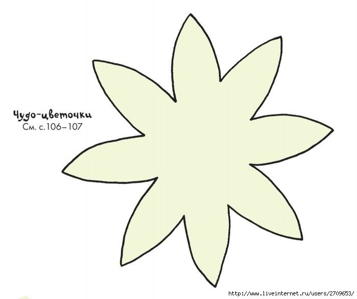 Шаблоны цветов для детей