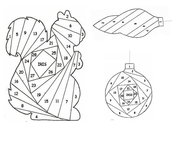 Айрис фолдинг елочный шар