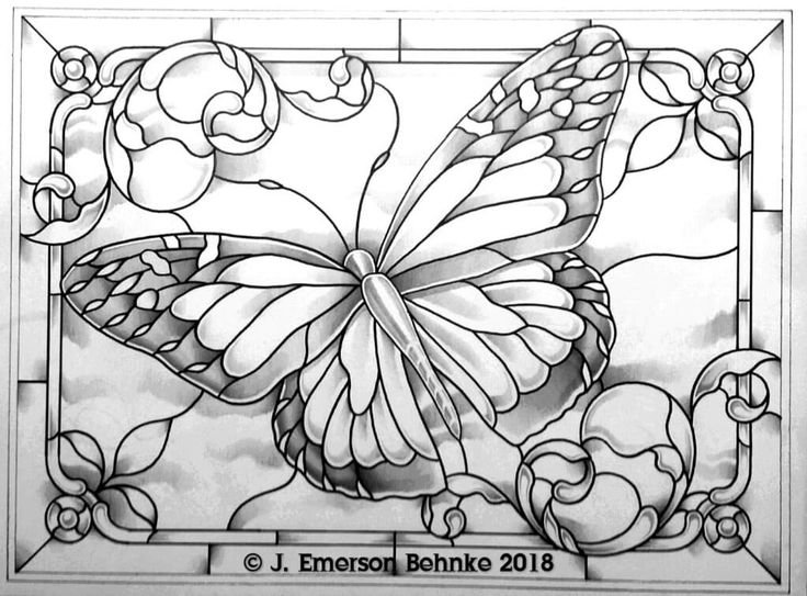 Витраж рисунок