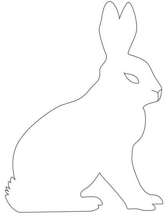 Трафарет зайчика для вырезания