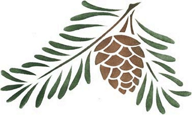 Трафарет Хвойной ветки