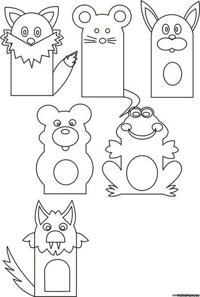 Трафареты пальчиковых кукол