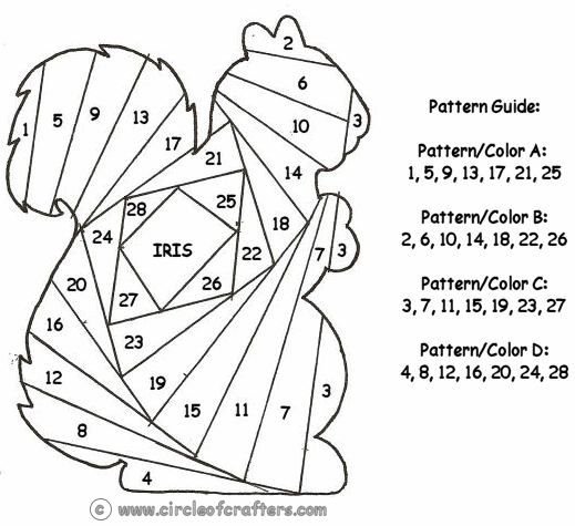 Техника Айрис — фолдинг елка схема