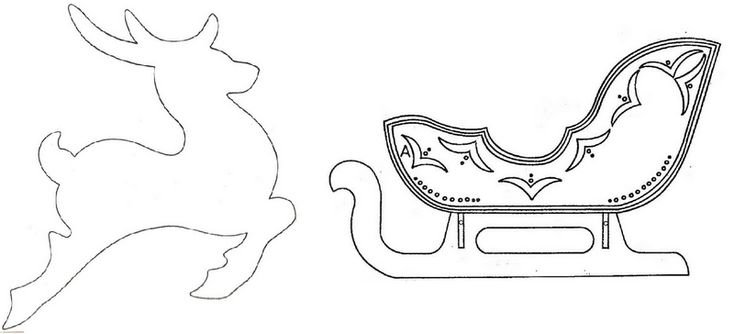 Новогодние сани макет