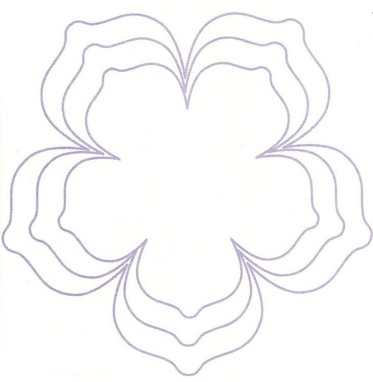 Цветы трафарет для вырезания из бумаги