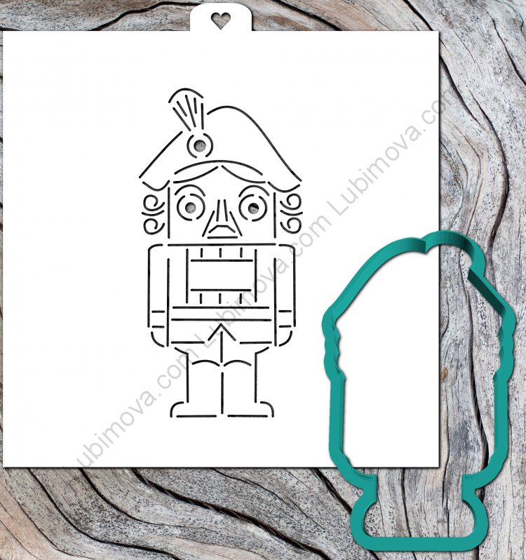 Пряник Щелкунчик трафарет