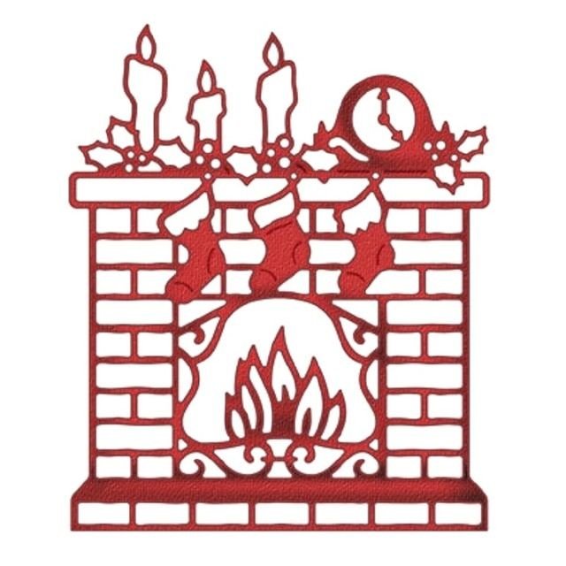 Камин новогодний для вырезания